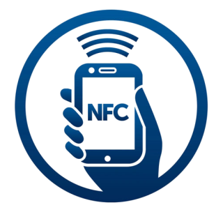Technologie NFC, une main et un Smartphone