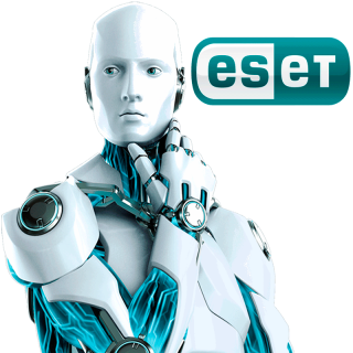 Humanoïde, un robot évolué à l'imge de l'homme qui est la mascotte de l'entreprise ESET