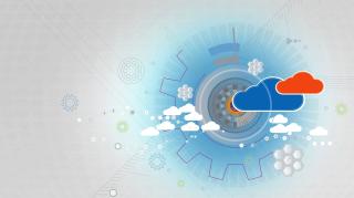 Dessin représentant le cloud avec engrenages